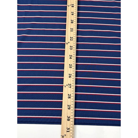 Rhoback Golf Polo Men’s XL Red White Blue US Flag 3 Button Stretch SS - Picture 9 of 13
